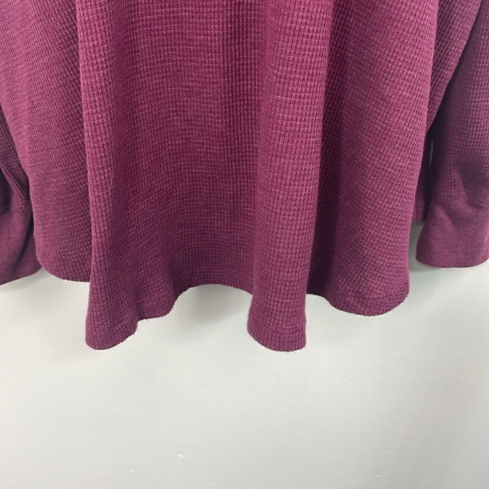 Woman Within Waffle Knit Thermal Shirt Long Sleeve Purple size 2X - Picture 7 of 12
